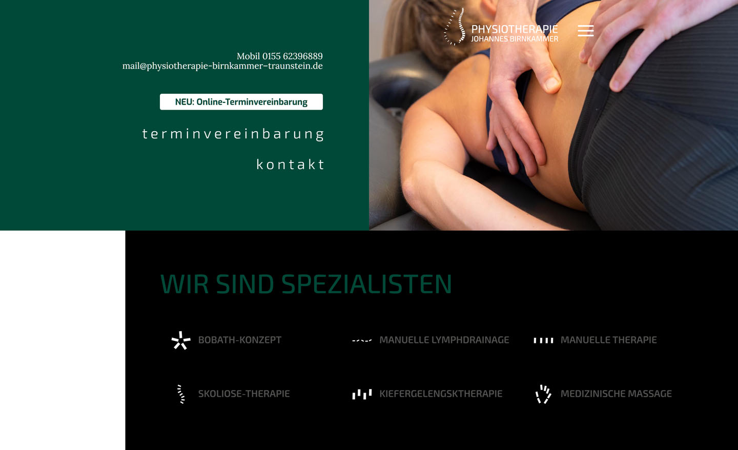 Screenshot von Physiotherapie Birnkammer